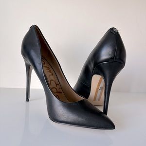 Black Pointed Toe Pumps - Sam Edelman